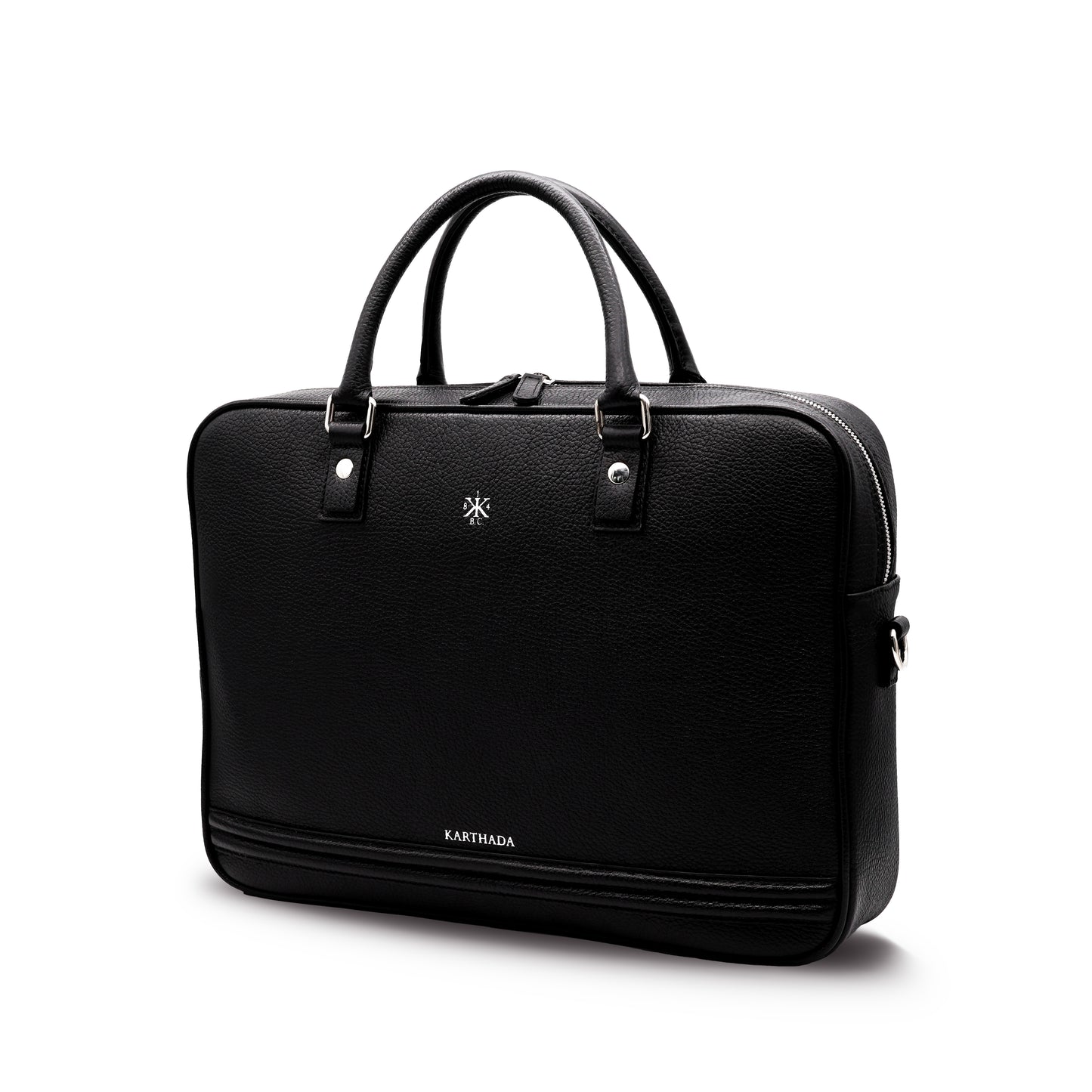Sac d'affaires BARCID en cuir grainé noir