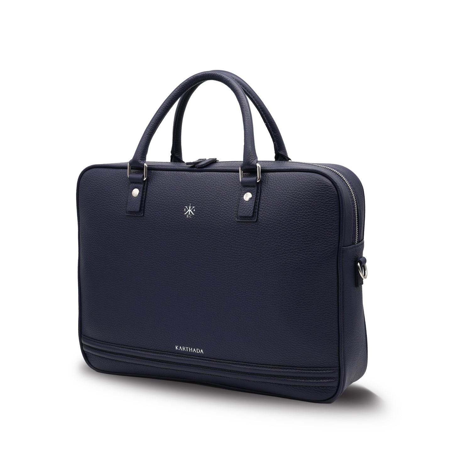 BARCID Business Bag in Blue Grained Leather