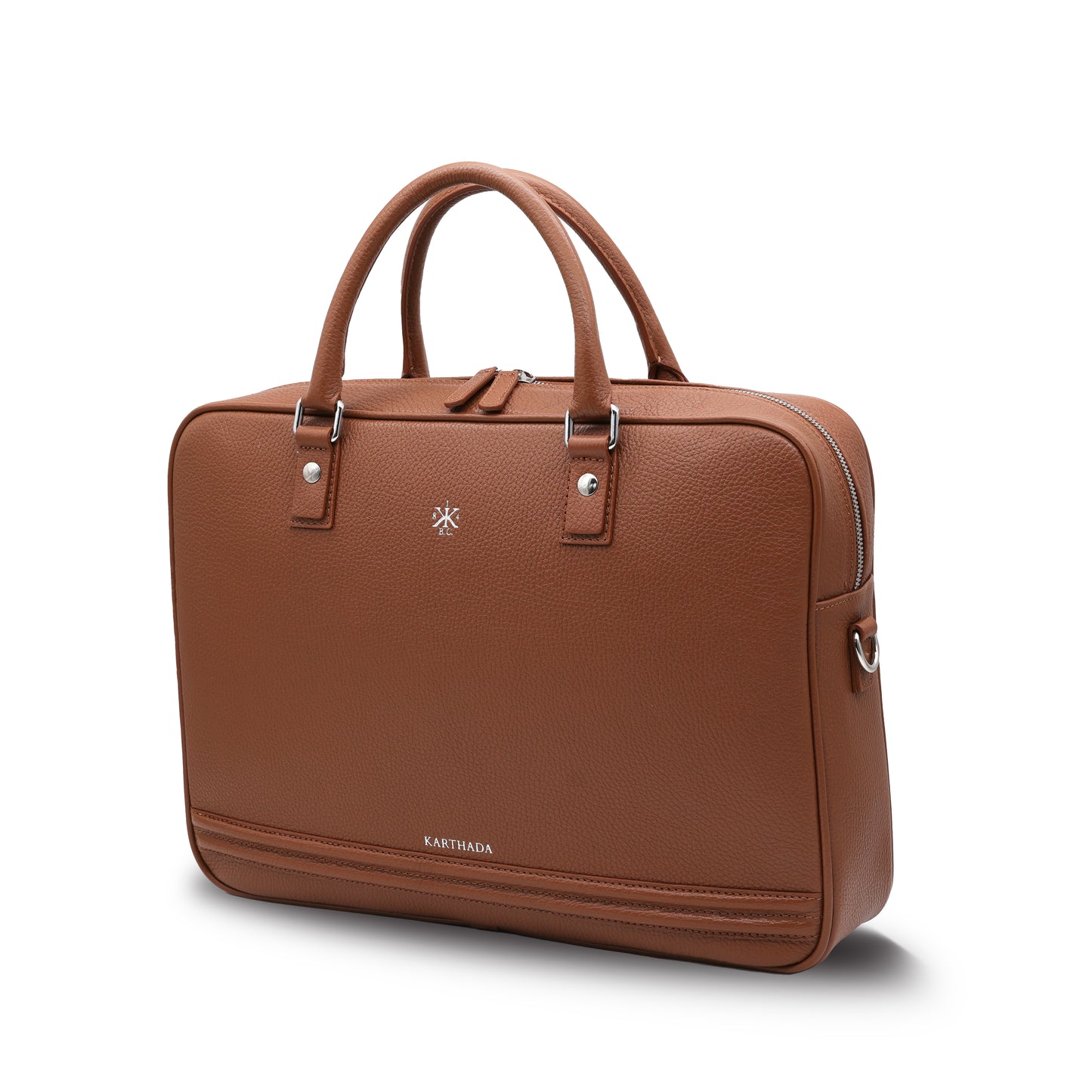 BARCID Business Bag in Cognac Grained Leather