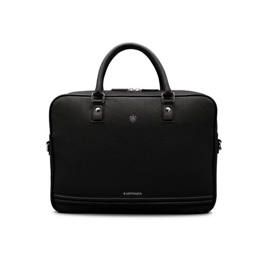 BARCID Business Bag & HANNO Wallet – Black Full Grain Leather