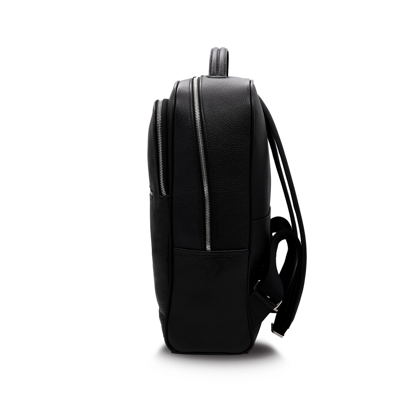 MAGONID Backpack in Black Grained Leather