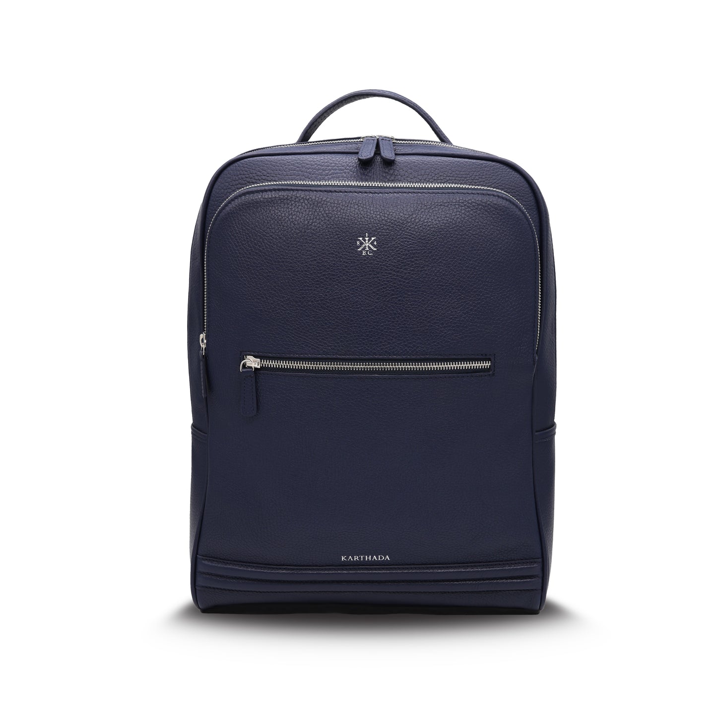 MAGONID Rucksack aus genarbtem Leder in Blau