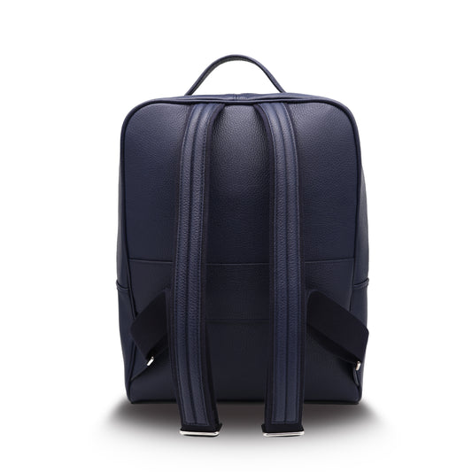 MAGONID Backpack in Blue Grained Leather