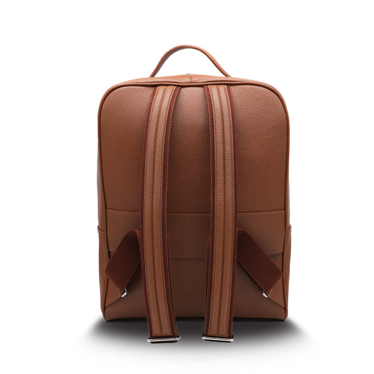MAGONID Backpack in Cognac Grained Leather
