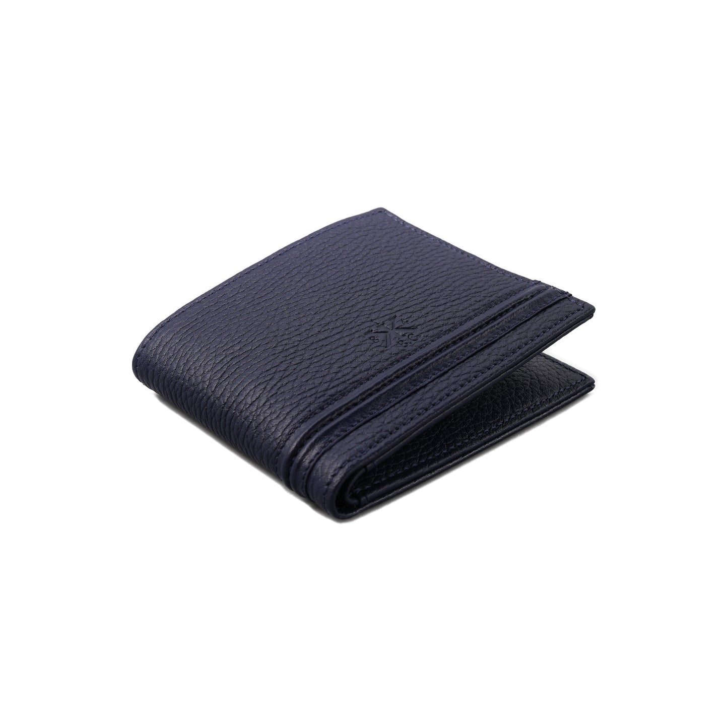 HANNO Wallet in Blue Grained Leather