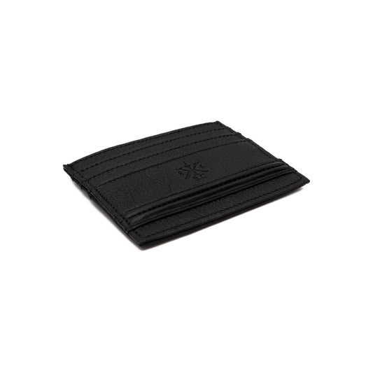 GISCO Mini Wallet in Black Grained Leather