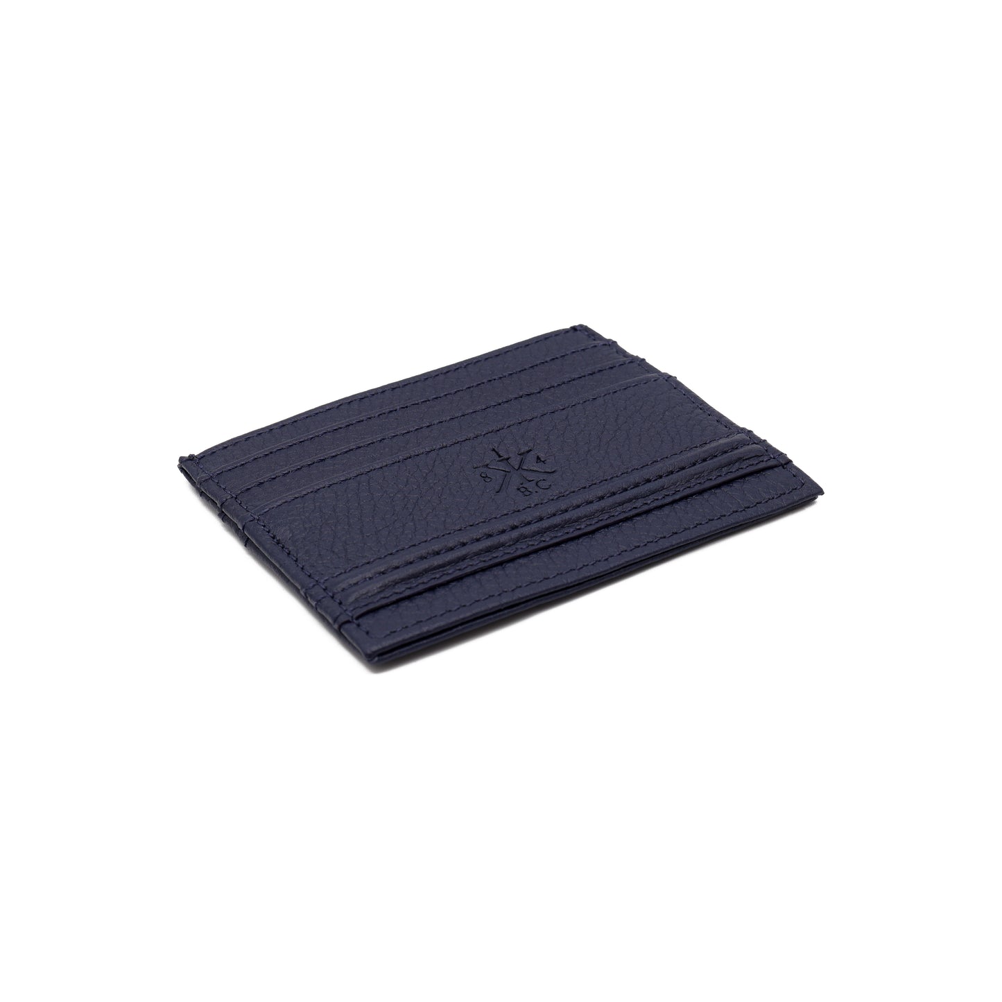 GISCO Mini Wallet in Blue Grained Leather