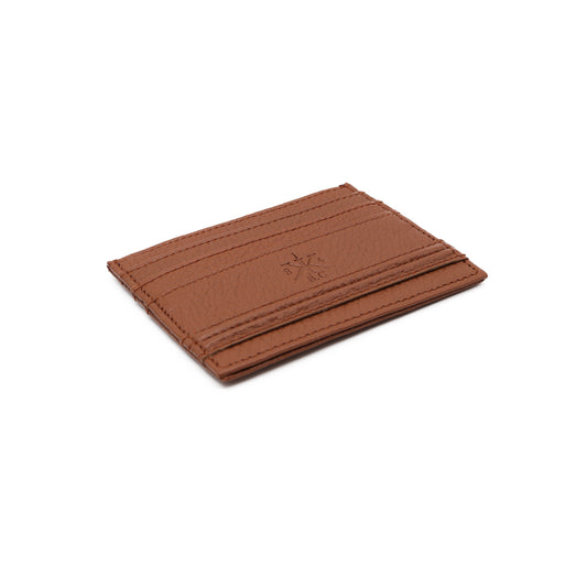 GISCO Mini Wallet in Cognac Grained Leather