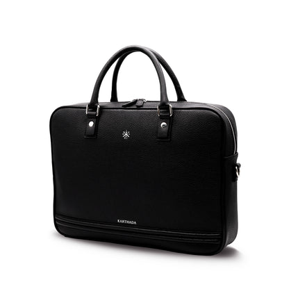 Sac d'affaires BARCID en cuir grainé noir