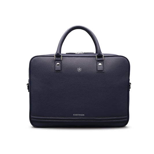 BARCID Business Bag in Blue Grained Leather