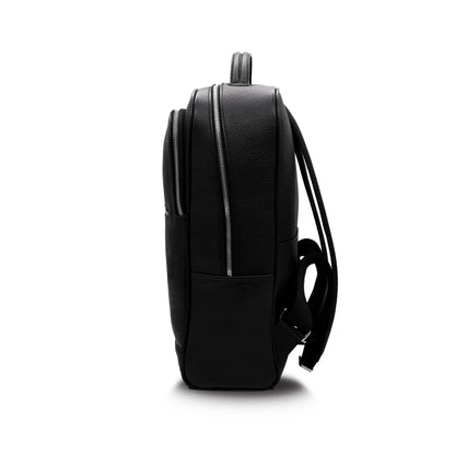 MAGONID Backpack in Black Grained Leather