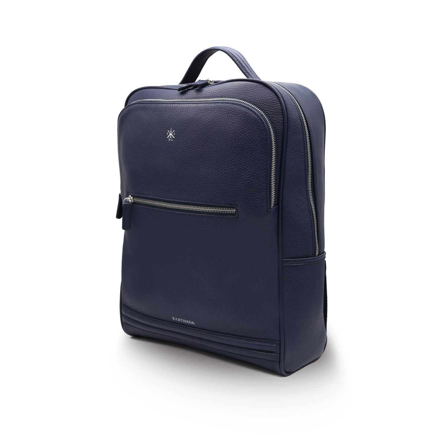 MAGONID Backpack in Blue Grained Leather