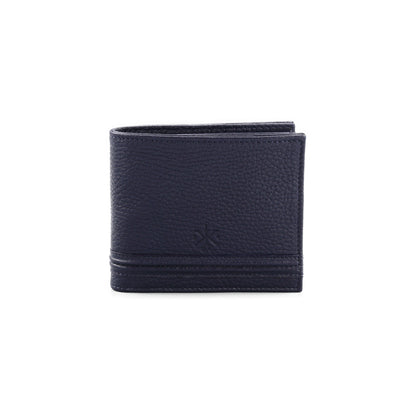 HANNO Wallet in Blue Grained Leather