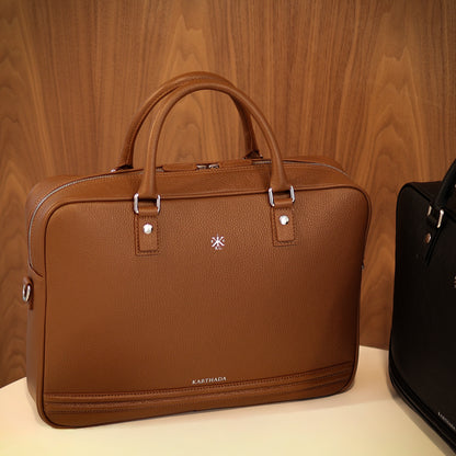 BARCID Business Bag in Cognac Grained Leather