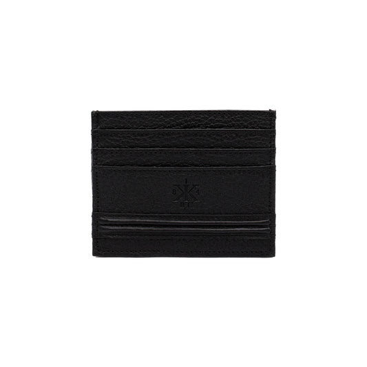GISCO Mini Wallet in Black Grained Leather