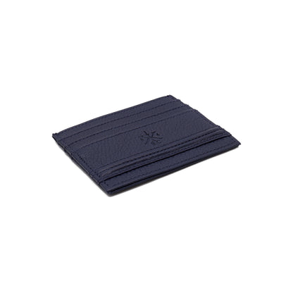 GISCO Mini Wallet in Blue Grained Leather