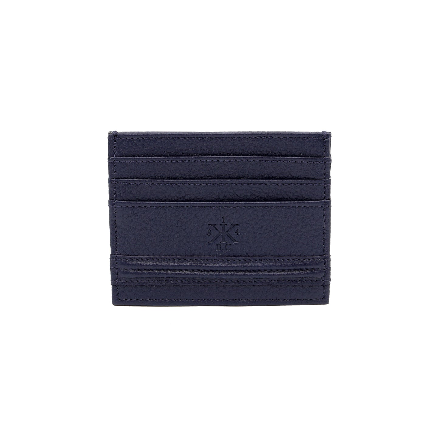 GISCO Mini Wallet in Blue Grained Leather