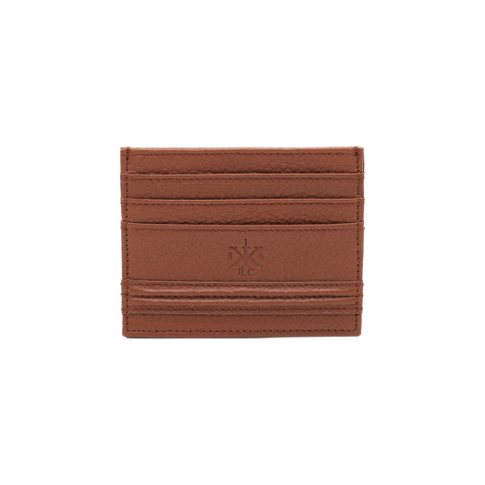 GISCO Mini Wallet in Cognac Grained Leather